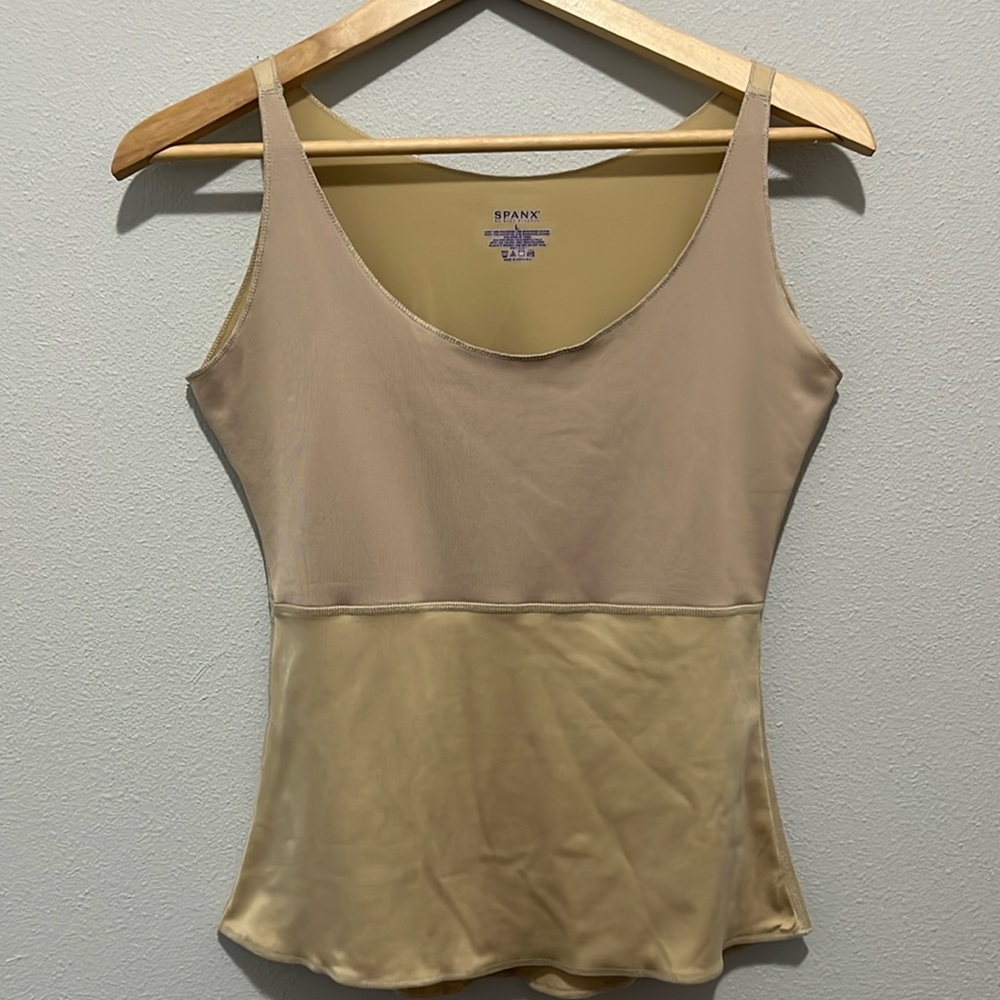 Spanx Tan Hide & Sleek Body Smoothing Camisole size large